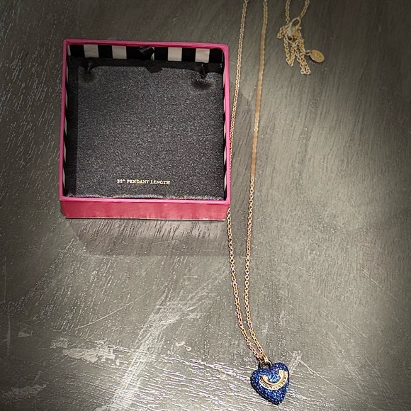 Blue & Gold Heart Juicy Couture Necklace. - Picture 3 of 5